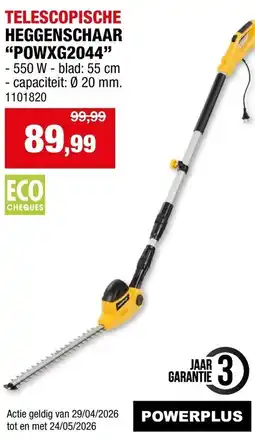 Hubo Telescopisch heggenschaar POWXG2044 aanbieding