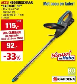 Hubo Accu heggenschaar easycut 55 aanbieding