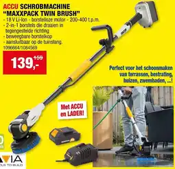 Hubo Accu schrobmachine maxxpack twin brush aanbieding
