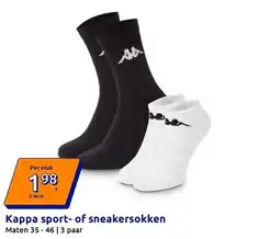 Action Kappa sport- of sneakersokken aanbieding