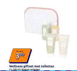 Action Wellness giftset met toilettas aanbieding