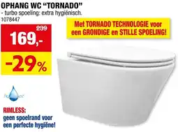 Hubo Ophang WC tornado aanbieding