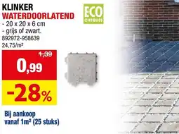 Hubo Klinker waterdoorlatend aanbieding