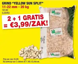 Hubo Grind yellow sun split 11-22 mm aanbieding