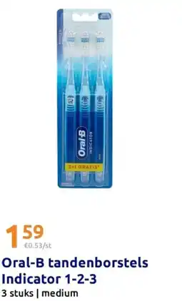 Action Oral-B tandenborstels Indicator 1-2-3 aanbieding