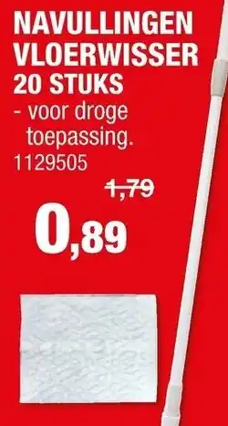 Hubo Navullingen vloerwisser aanbieding