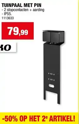 Hubo Tuinpaal met pin aanbieding
