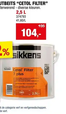 Hubo Transparante houtbeits cetol filter aanbieding