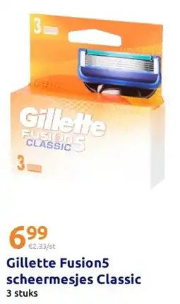 Action Gillette Fusion5 scheermesjes Classic aanbieding