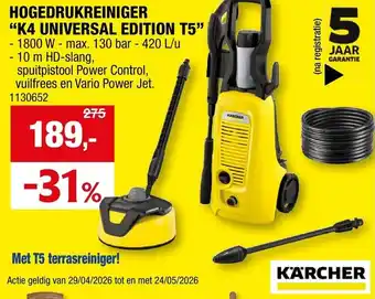 Hogedrukreiniger k4 universal edition t5