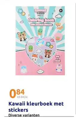 Action Kawaii kleurboek met stickers aanbieding