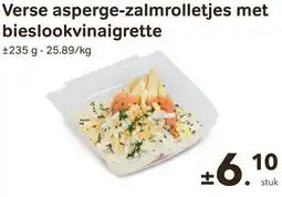 Bon Ap Verse asperge-zalmrolletjes met bieslookvinaigrette aanbieding