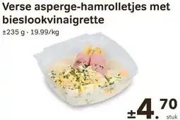 Bon Ap Verse asperge-hamrolletjes met bieslookvinaigrette aanbieding