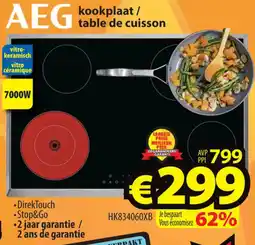 ElectroStock AEG kookplaat/ table de cuisson HK834060XB aanbieding