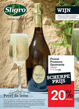 Sligro Pronol Prosecco Spumante aanbieding