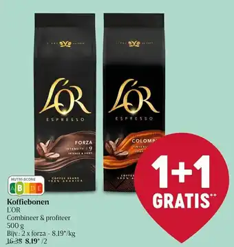 Delhaize Koffiebonen 500g aanbieding