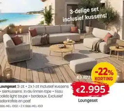 BE-Okay Loungeset aanbieding