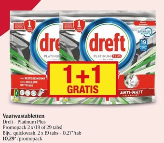 Delhaize Vaatwastabletten aanbieding