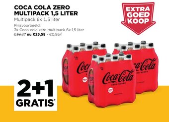 Jumbo Coca cola zero multipack 1.5 liter aanbieding