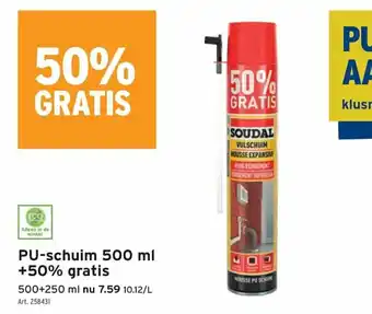 GAMMA PU-schuim 500 ml + 50% gratis aanbieding