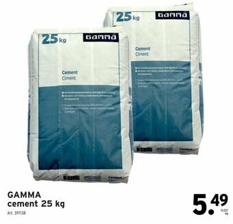 GAMMA Cement 25 kg aanbieding