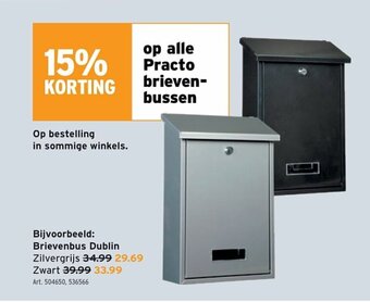 GAMMA Brievenbus Dublin Zilvergrijs aanbieding
