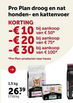AVEVE Pro Plan droog en nat honden- en kattenvoer 1,5 kg aanbieding