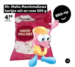AVEVE Mr. Mallo Marshmallows hartjes wit en roze 500 g aanbieding