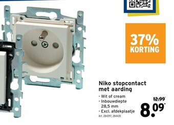 GAMMA Niko stopcontact met aarding 28.5 mm aanbieding