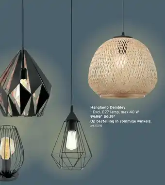 GAMMA Hanglamp Dembley 40W aanbieding