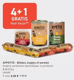 Tom&Co Appetite Blikken, kuipjes of worsten aanbieding