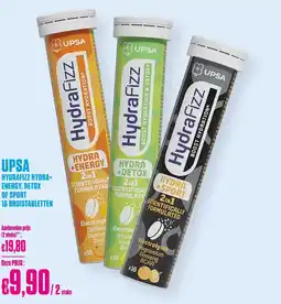 Medi Market Upsa hydrafizz hydra+ energy, detox of sport aanbieding