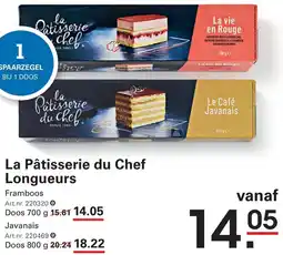 Sligro La Pâtisserie du Chef Longueurs aanbieding