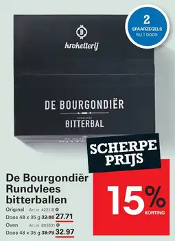 Sligro De Bourgondiër Rundvlees bitterballen aanbieding