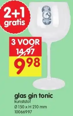 Yess Glas gin tonic aanbieding