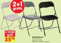 Yess Plooistoel pvc aanbieding