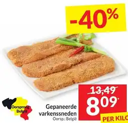 Intermarché Gepaneerde varkenssneden aanbieding