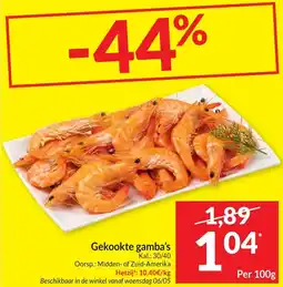 Intermarché Gekookte gamba's aanbieding