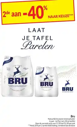 Intermarché Bru Natuurlijk bruisend mineraalwater aanbieding