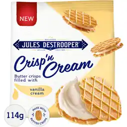Albert Heijn Jules Destrooper Crisp n cream vanille aanbieding