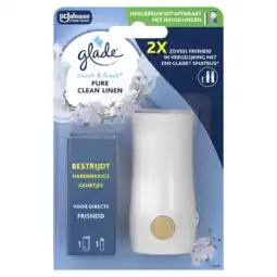 Albert Heijn Glade Touch & fresh houder pure clean linen aanbieding
