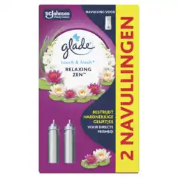 Albert Heijn Glade Touch & fresh relaxing zen 2 navullingen aanbieding