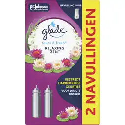 Albert Heijn Glade Touch & fresh relaxing zen 2 navullingen aanbieding