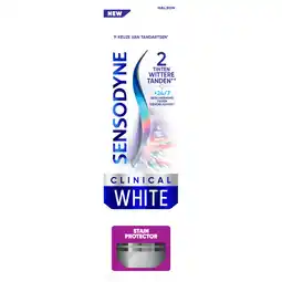 Albert Heijn Sensodyne Clinical white stain protector aanbieding