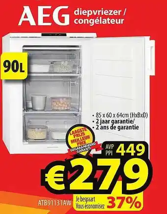 ElectroStock Aeg Diepvriezer, Congélateur aanbieding