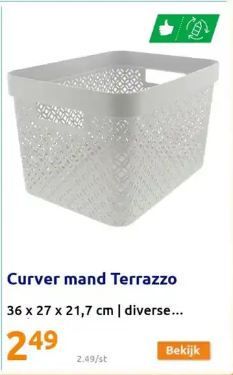 Action Curver mand Terrazzo 36x27x21.7 cm aanbieding