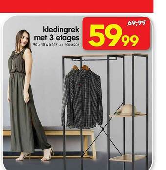 Yess Kledingrek Met 3 Etages aanbieding
