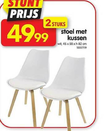 Yess Stoel Met Kussen aanbieding