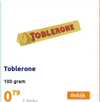 Action Toblerone 100 gram aanbieding