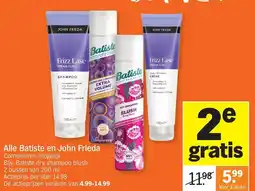 Albert Heijn Alle Batiste en John Frieda aanbieding